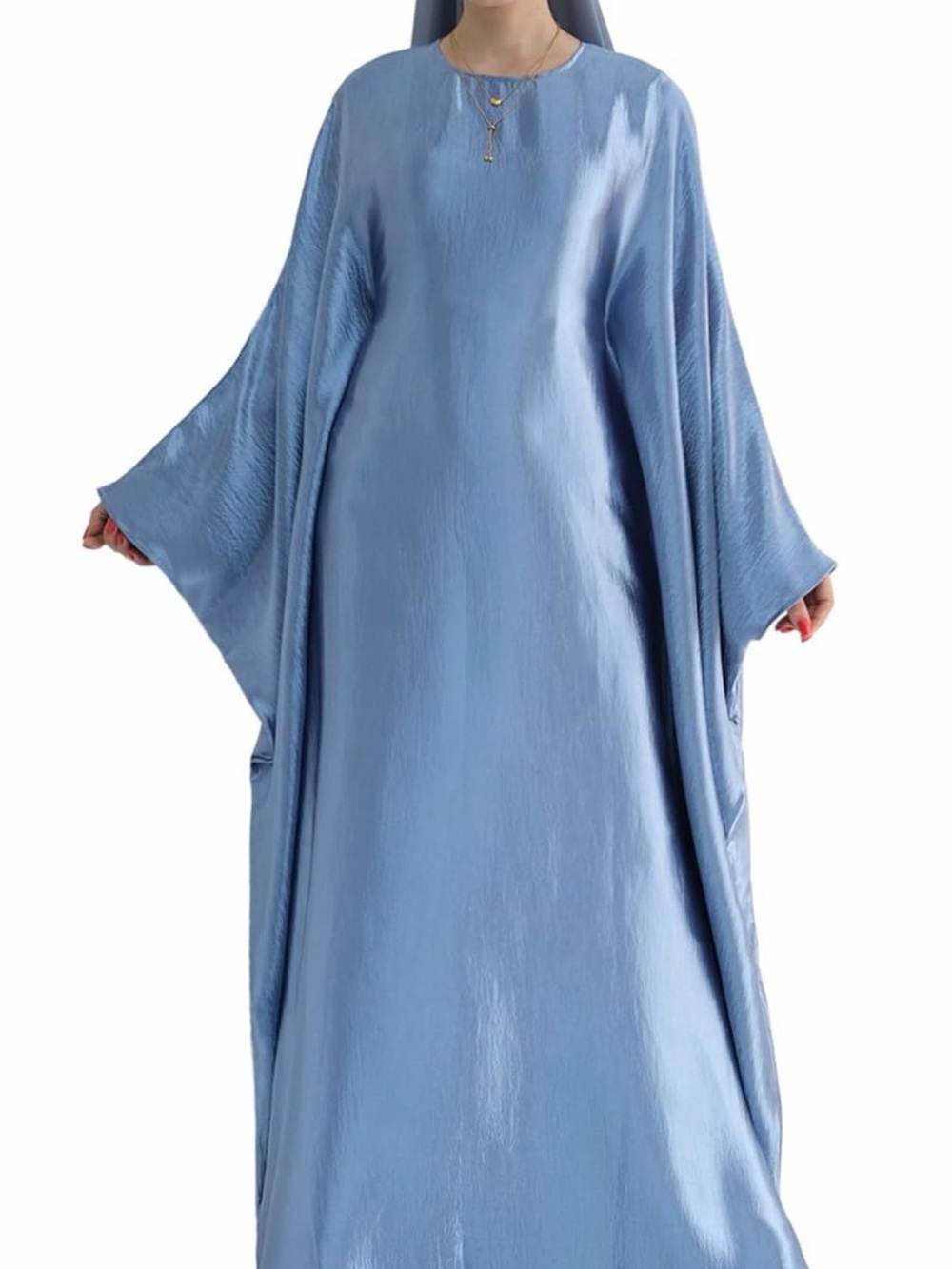 Butterfly abaya satin dress